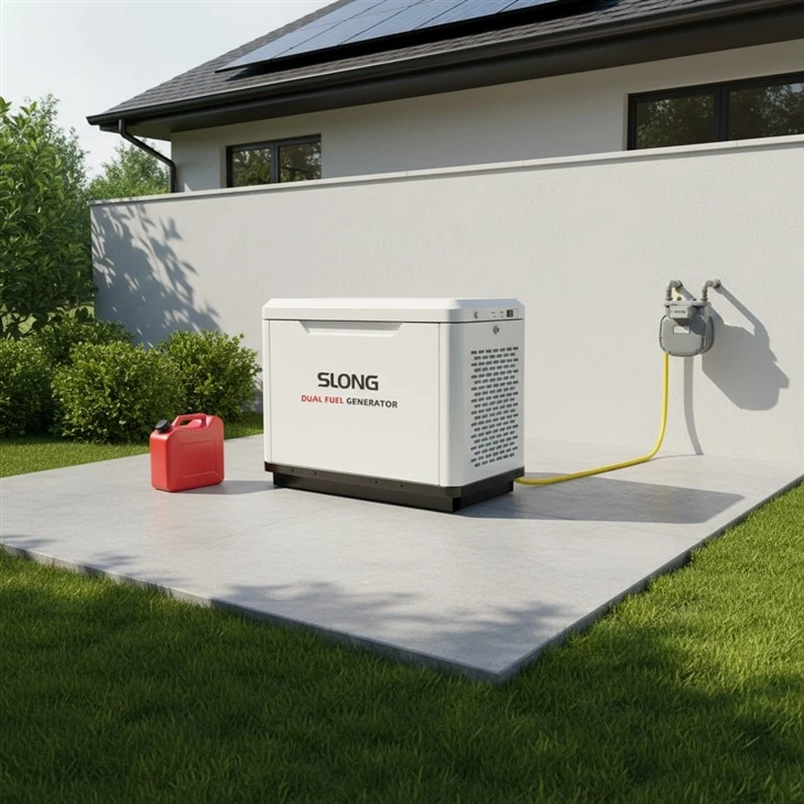 เครื่องกำเนิดไฟฟ้า 8kw เครื่องกำเนิดไฟฟ้าที่อยู่อาศัย เครื่องกำเนิดก๊าซธรรมชาติเงียบ เครื่องกำเนิดไฟฟ้า LPG เครื่องกำเนิดไฟฟ้าสแตนด์บายบ้านเชื้อเพลิงคู่ ATS